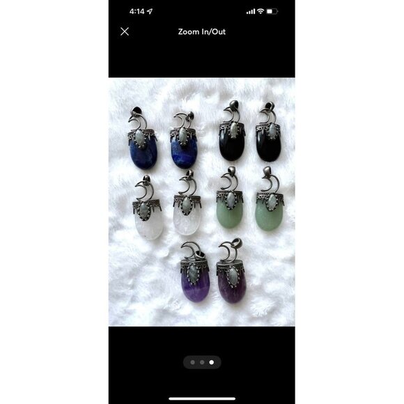 Crescent Moon Adventurine ABUNDANCE Necklace - Picture 3 of 3